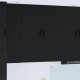 Sonata H Горен кухненски шкаф Черно 80 x 31 x 100 см Инженерно дърво
