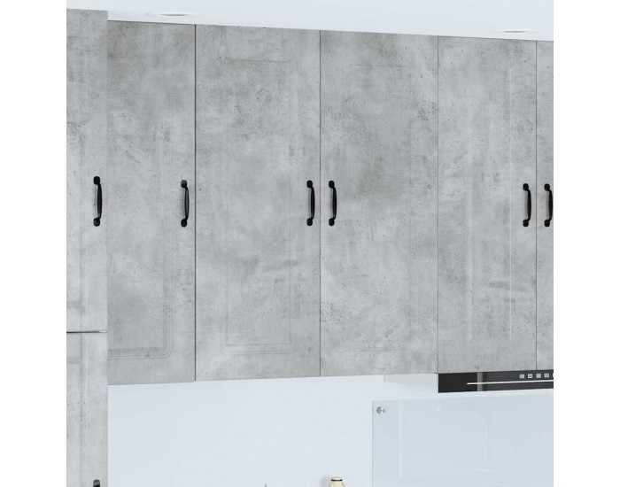 Sonata H Горен кухненски шкаф с рафт Циментено сиво 80 x 31 x 100 см