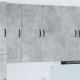 Sonata H Горен кухненски шкаф с рафт Циментено сиво 80 x 31 x 100 см