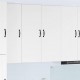 Sonata H Горен кухненски шкаф с рафт Лъскаво бяло 80 x 31 x 100 см