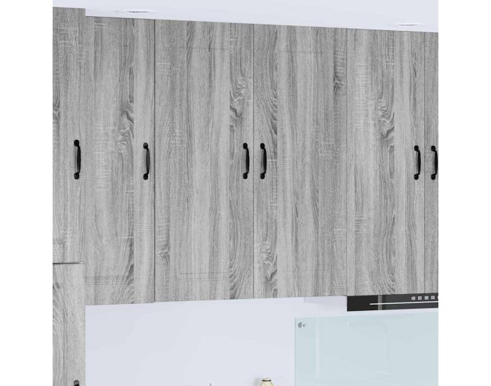 Sonata H Горен кухненски шкаф с рафт с врата Сив Сонома 80 x 31 x 100 см