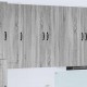 Sonata H Горен кухненски шкаф с рафт с врата Сив Сонома 80 x 31 x 100 см