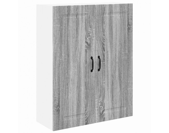 Sonata H Горен кухненски шкаф с рафт с врата Сив Сонома 80 x 31 x 100 см
