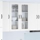 Sonata H Горен кухненски шкаф Бяло 80 x 31 x 100 см Инженерно дърво
