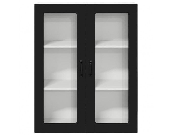 Sonata H Горен кухненски шкаф Черно 80 x 31 x 100 см Инженерно дърво