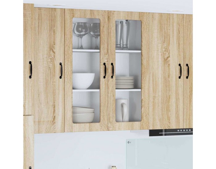 Sonata H Горен кухненски шкаф с рафт с врата Сонома дъб 80 x 31 x 100 см