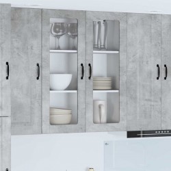 Sonata H Горен кухненски шкаф с рафт Циментено сиво 80 x 31 x 100 см - Bucătării modulare