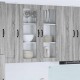 Sonata H Горен кухненски шкаф с рафт с врата Сив Сонома 80 x 31 x 100 см