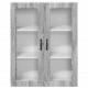Sonata H Горен кухненски шкаф с рафт с врата Сив Сонома 80 x 31 x 100 см