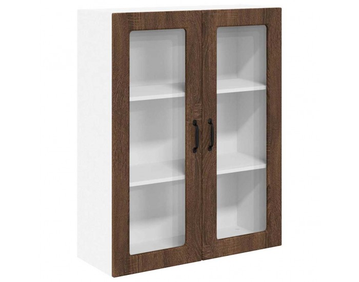 Sonata H Горен кухненски шкаф Кафяв дъб 80 x 31 x 100 см Инженерно дърво