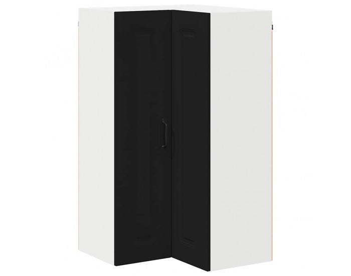 Sonata H Горен кухненски шкаф Черно 57 x 57 x 100 см Инженерно дърво