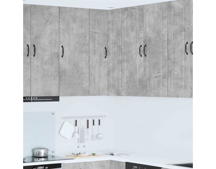 Sonata H Горен кухненски шкаф с рафт Циментено сиво 57 x 57 x 100 см