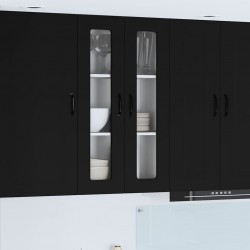Sonata H Горен кухненски шкаф Черно 60 x 31 x 100 см Инженерно дърво - Bucătării modulare