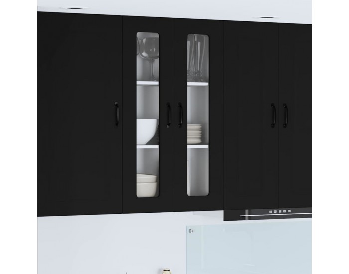 Sonata H Горен кухненски шкаф Черно 60 x 31 x 100 см Инженерно дърво