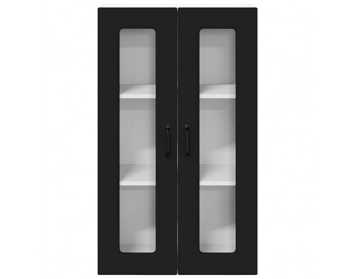 Sonata H Горен кухненски шкаф Черно 60 x 31 x 100 см Инженерно дърво