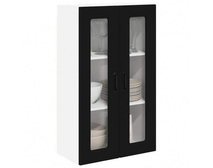Sonata H Горен кухненски шкаф Черно 60 x 31 x 100 см Инженерно дърво