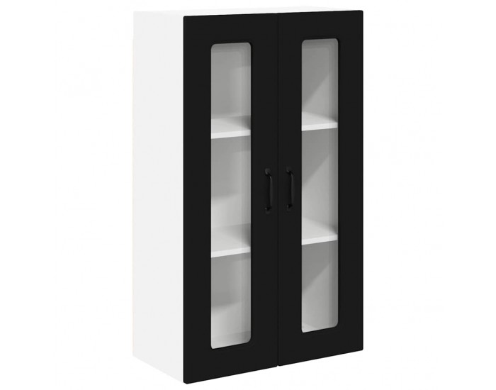 Sonata H Горен кухненски шкаф Черно 60 x 31 x 100 см Инженерно дърво