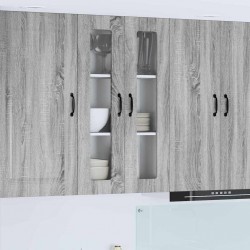 Sonata H Горен кухненски шкаф с рафт с врата Сив Сонома 60 x 31 x 100 см - Bucătării modulare