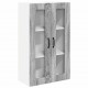 Sonata H Горен кухненски шкаф с рафт с врата Сив Сонома 60 x 31 x 100 см