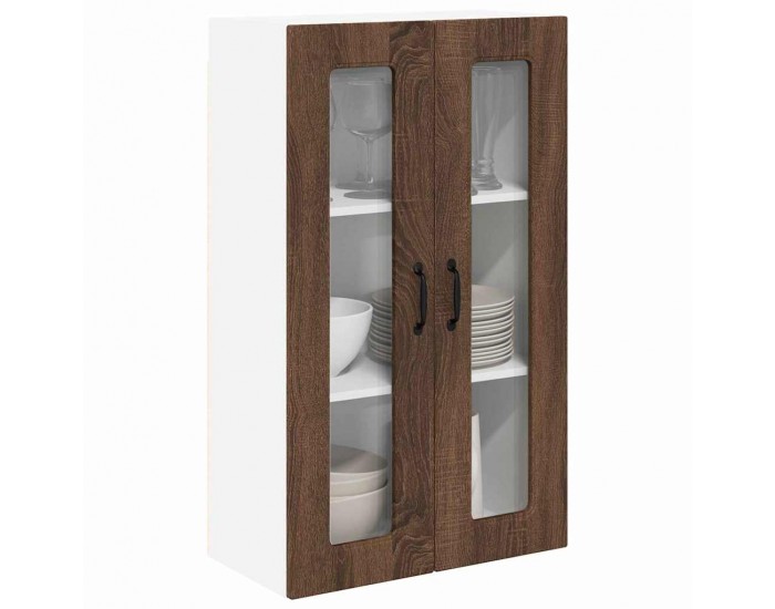 Sonata H Горен кухненски шкаф Кафяв дъб 60 x 31 x 100 см Инженерно дърво