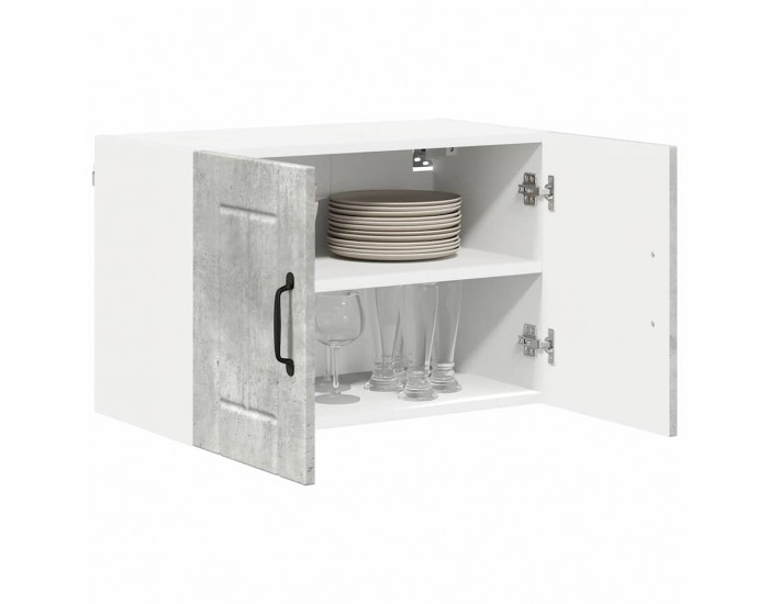 Sonata H Горен кухненски шкаф с рафт Циментено сиво 60 x 31 x 40 см