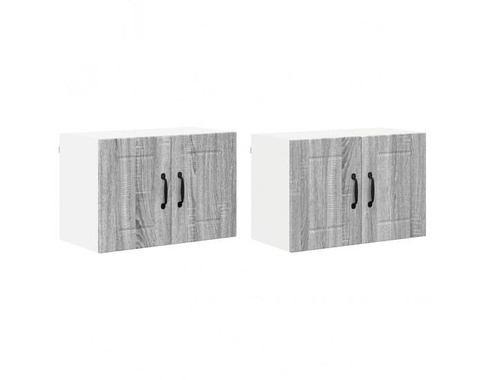 Sonata H Кухненски стени шкафове с рафт 2 pcs Сив Сонома 60 x 31 x 40 см
