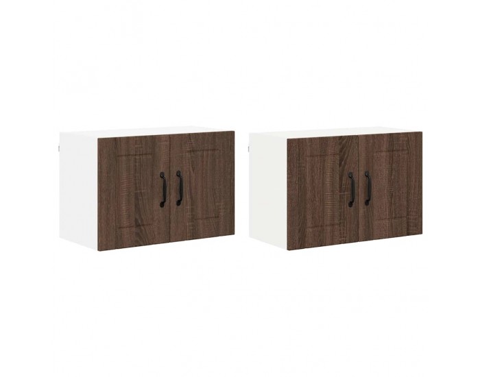 Sonata H Кухненски стени шкафове с рафт 2 pcs Кафяв дъб 60 x 31 x 40 см