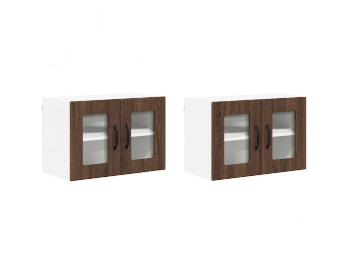 Sonata H Кухненски стени шкафове с рафт 2 pcs Кафяв дъб 60 x 31 x 40 см