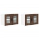Sonata H Кухненски стени шкафове с рафт 2 pcs Кафяв дъб 60 x 31 x 40 см