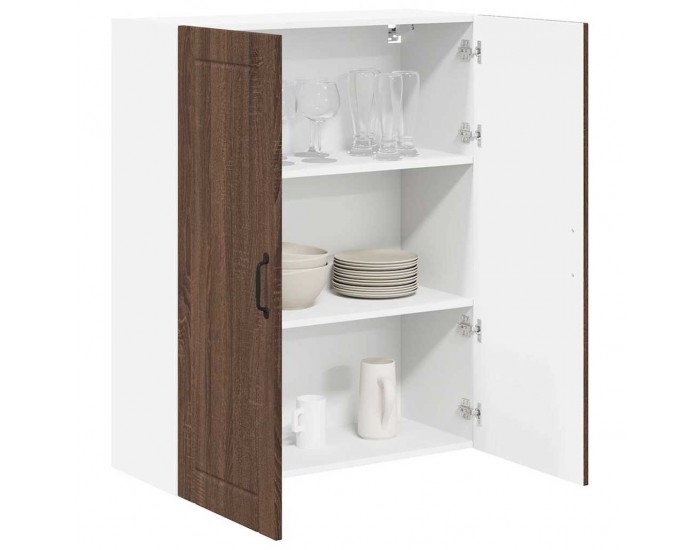 Sonata H Горен кухненски шкаф Кафяв дъб 80 x 31 x 100 см Инженерно дърво