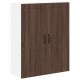 Sonata H Горен кухненски шкаф Кафяв дъб 80 x 31 x 100 см Инженерно дърво