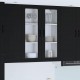 Sonata H Горен кухненски шкаф Черно 80 x 31 x 100 см Инженерно дърво