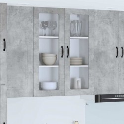 Sonata H Горен кухненски шкаф с рафт Циментено сиво 80 x 31 x 100 см - Bucătării modulare
