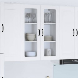 Sonata H Горен кухненски шкаф с рафт Лъскаво бяло 80 x 31 x 100 см - Bucătării modulare