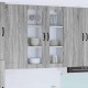 Sonata H Горен кухненски шкаф с рафт с врата Сив Сонома 80 x 31 x 100 см