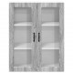 Sonata H Горен кухненски шкаф с рафт с врата Сив Сонома 80 x 31 x 100 см