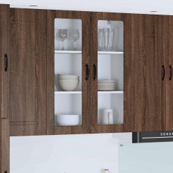 Sonata H Горен кухненски шкаф Кафяв дъб 80 x 31 x 100 см Инженерно дърво - Bucătării modulare
