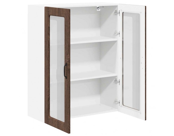 Sonata H Горен кухненски шкаф Кафяв дъб 80 x 31 x 100 см Инженерно дърво