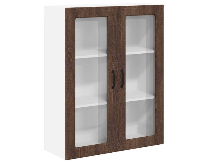 Sonata H Горен кухненски шкаф Кафяв дъб 80 x 31 x 100 см Инженерно дърво
