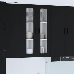 Sonata H Горен кухненски шкаф Черно 60 x 31 x 100 см Инженерно дърво - Bucătării modulare