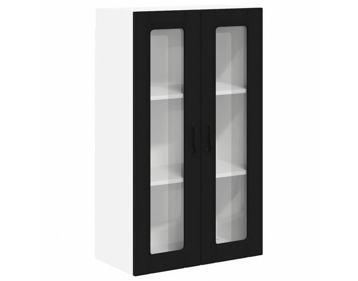 Sonata H Горен кухненски шкаф Черно 60 x 31 x 100 см Инженерно дърво
