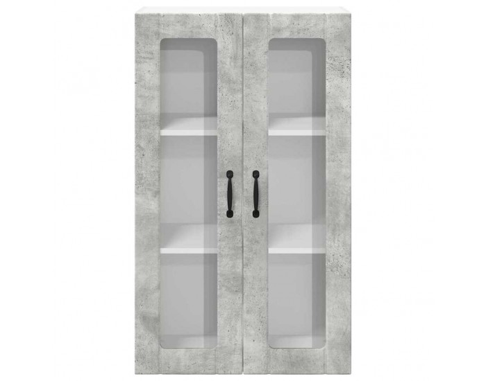 Sonata H Горен кухненски шкаф с рафт Циментено сиво 60 x 31 x 100 см