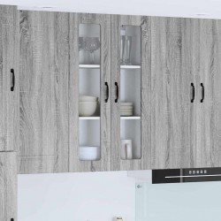 Sonata H Горен кухненски шкаф с рафт с врата Сив Сонома 60 x 31 x 100 см - Bucătării modulare