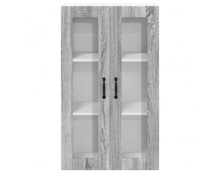 Sonata H Горен кухненски шкаф с рафт с врата Сив Сонома 60 x 31 x 100 см