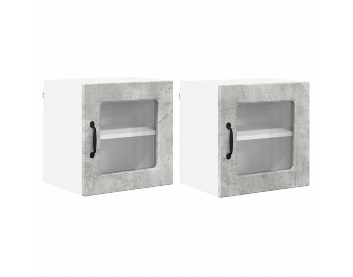 Sonata H Горен кухненски шкаф 2 pcs Циментено сиво 40 x 31 x 40 см