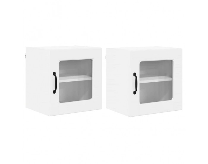 Sonata H Горен кухненски шкаф с рафт 2 pcs Лъскаво бяло 40 x 31 x 40 см