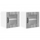 Sonata H Горен кухненски шкаф с рафт 2 pcs Сив Сонома 40 x 31 x 40 см