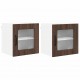 Sonata H Горен кухненски шкаф с рафт 2 pcs Кафяв дъб 40 x 31 x 40 см