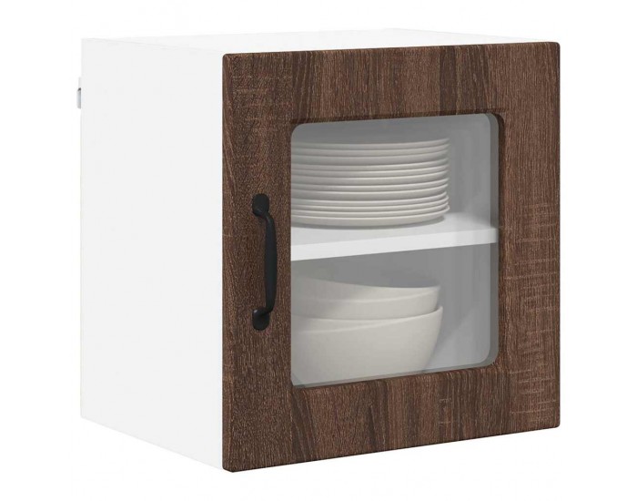 Sonata H Горен кухненски шкаф с рафт 2 pcs Кафяв дъб 40 x 31 x 40 см