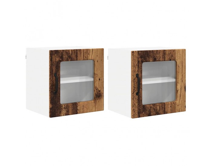 Sonata H Горен кухненски шкаф с рафт 2 pcs Старо дърво 40 x 31 x 40 см